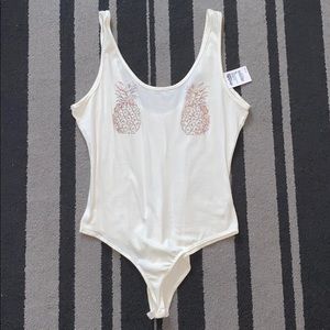 Charlotte Russe Pineapple Body Suit